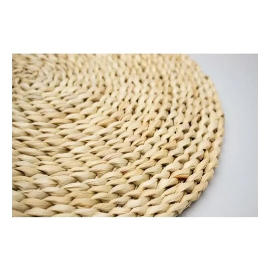 Individual Fibra Tejidos Natural Claro Redondo 38cm