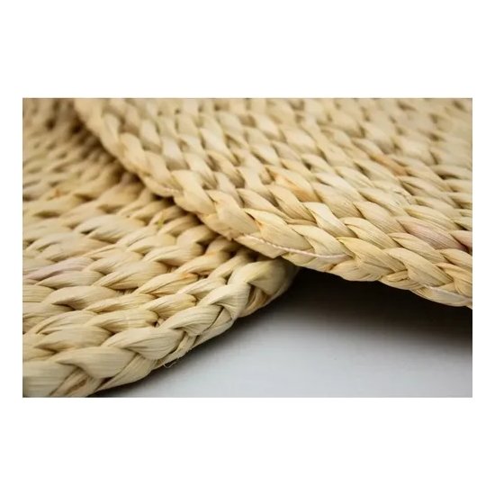 Individual Fibra Tejidos Natural Claro Redondo 38cm