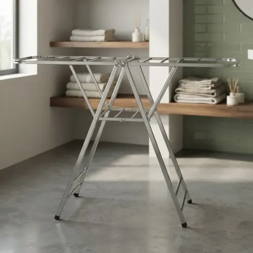 Tender Ropa Acero Inoxidable Tendedero Plegable 1.62 Metros