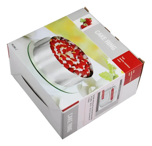 Aro Molde Para Torta Acero Inoxidable 8,5cm Alto 16 A 30 Cm Gris