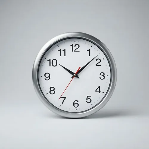 Reloj De Pared Quartz Numeros Plateado Dorado 27 Cm Redondo Plateado Blanco