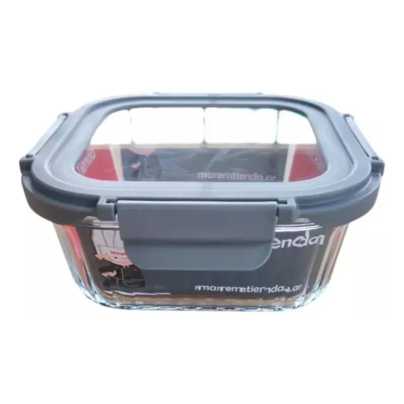Pote Vidrio Hermetico Cuadrado Horno Frezzer L 800ml