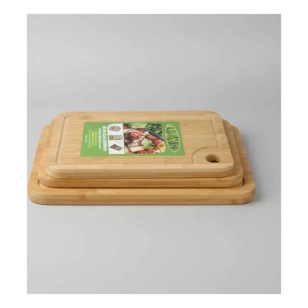 Tabla De Picar Bambú Rectangulares Cocina 22x32
